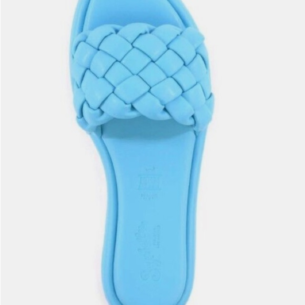 Seychelles Blue Woven Sandals